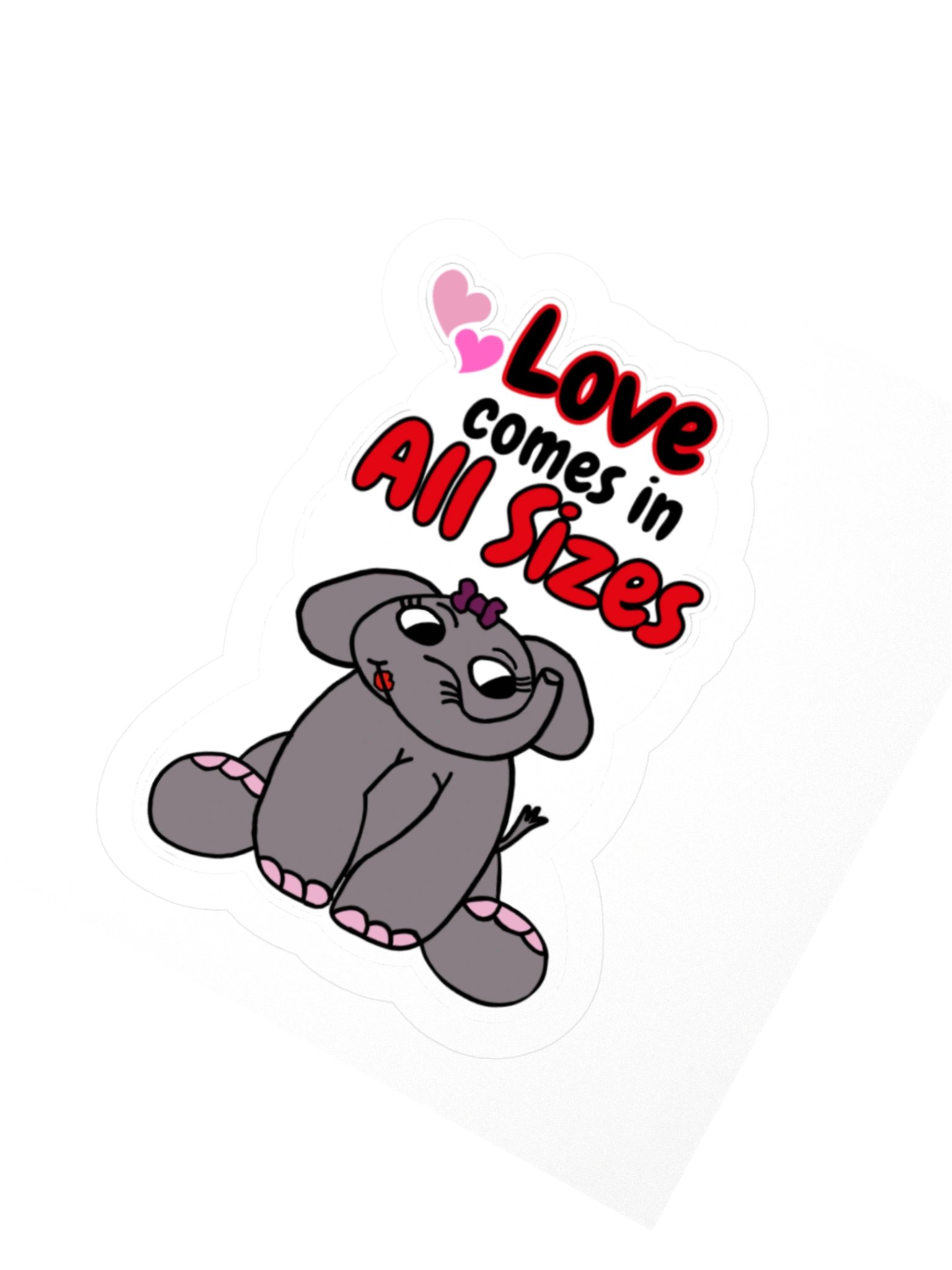 Love Comes in All Sizes Elephant Sticker product image (3)