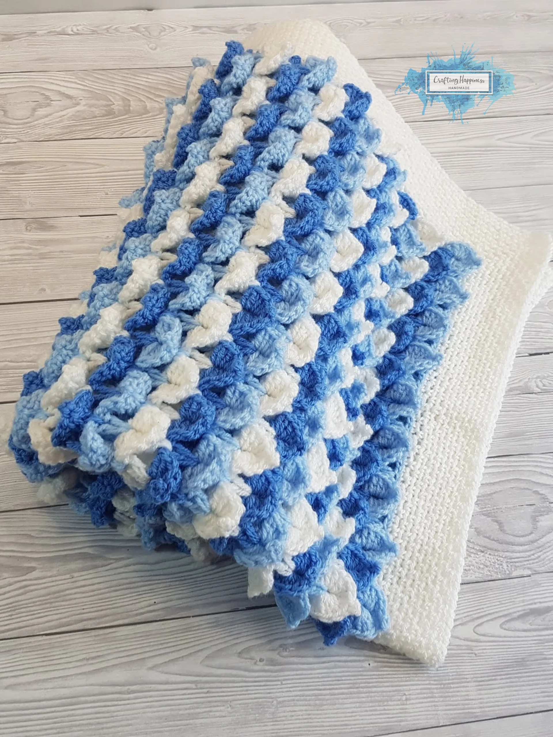 Frozen Hearts Crochet Baby Blanket Pattern | Dragon Scale Lapghan (PDF Pattern) product image (4)