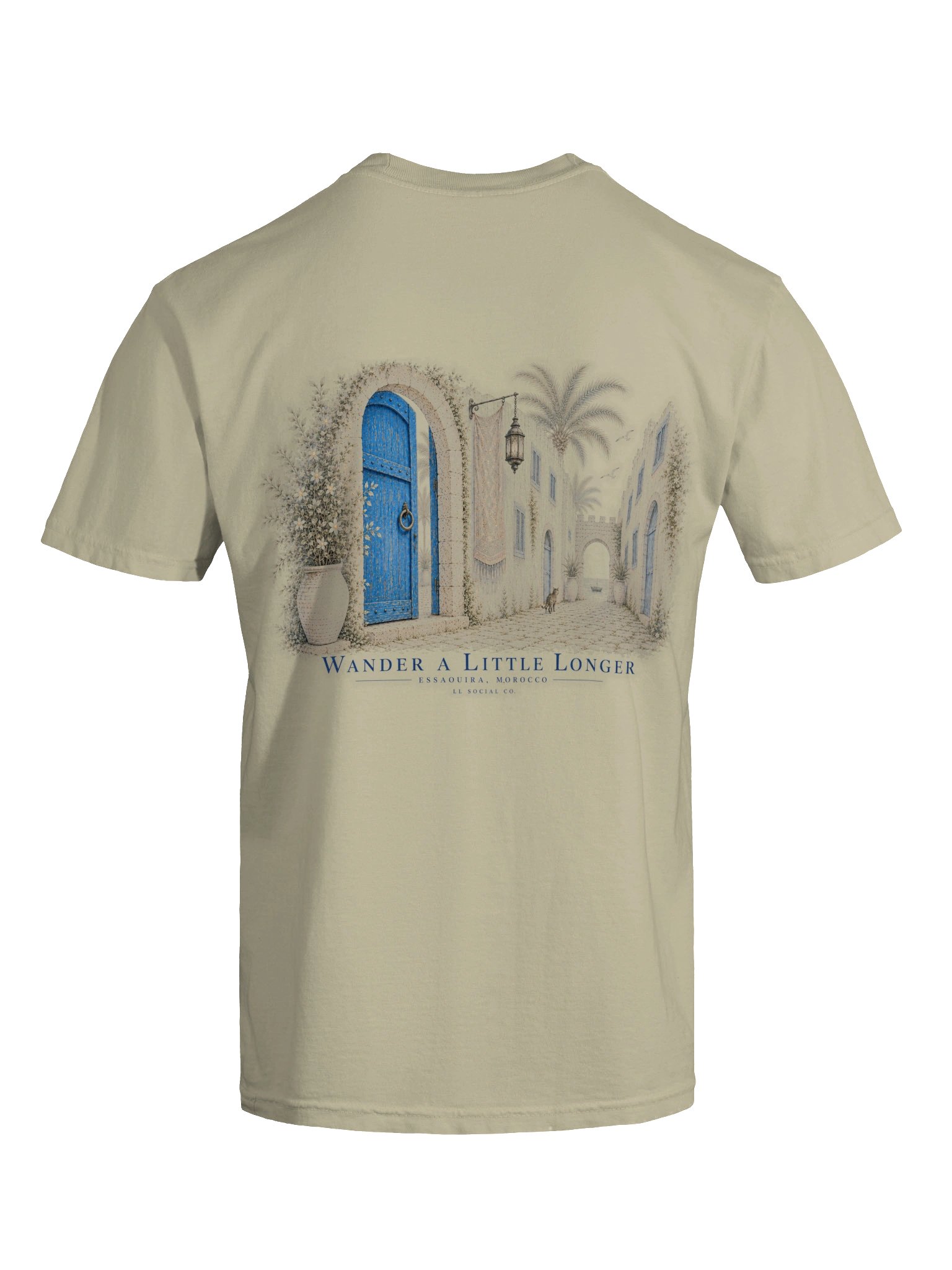 LL Social Co. Wander a Little Longer Tee — Essaouira | Moroccan Blue product image (7)