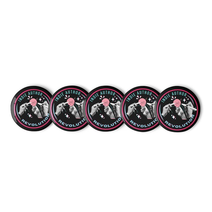 Indie Author Revolution Pins! Set of 5 product image (1)