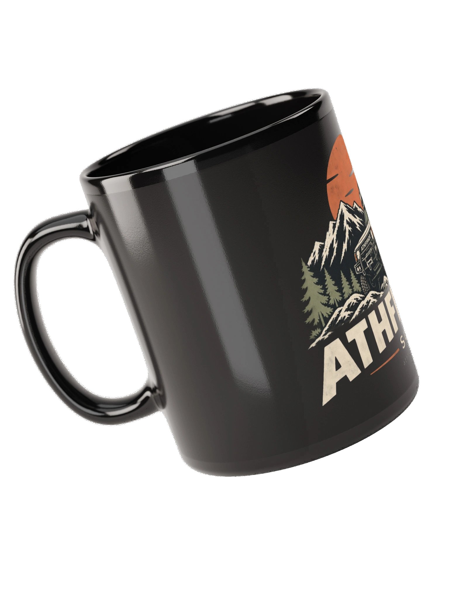 ATHFINDER Black Glossy Mug product image (5)
