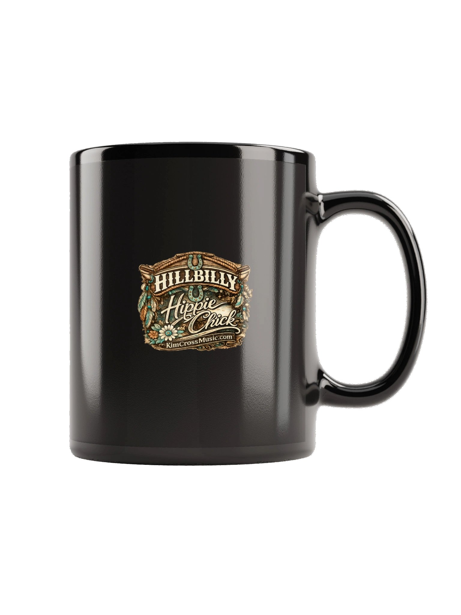 Hillbilly Hippie Chick Black Coffee Mug product image (5)