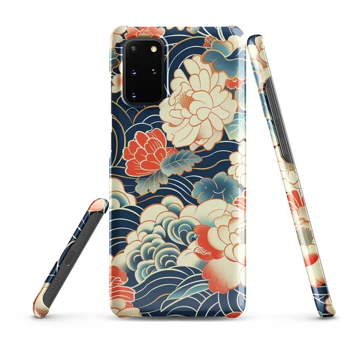 Traditional Japanese Floral Galaxy Snap Case - Peony Wave Art Tech Cover product image (6)