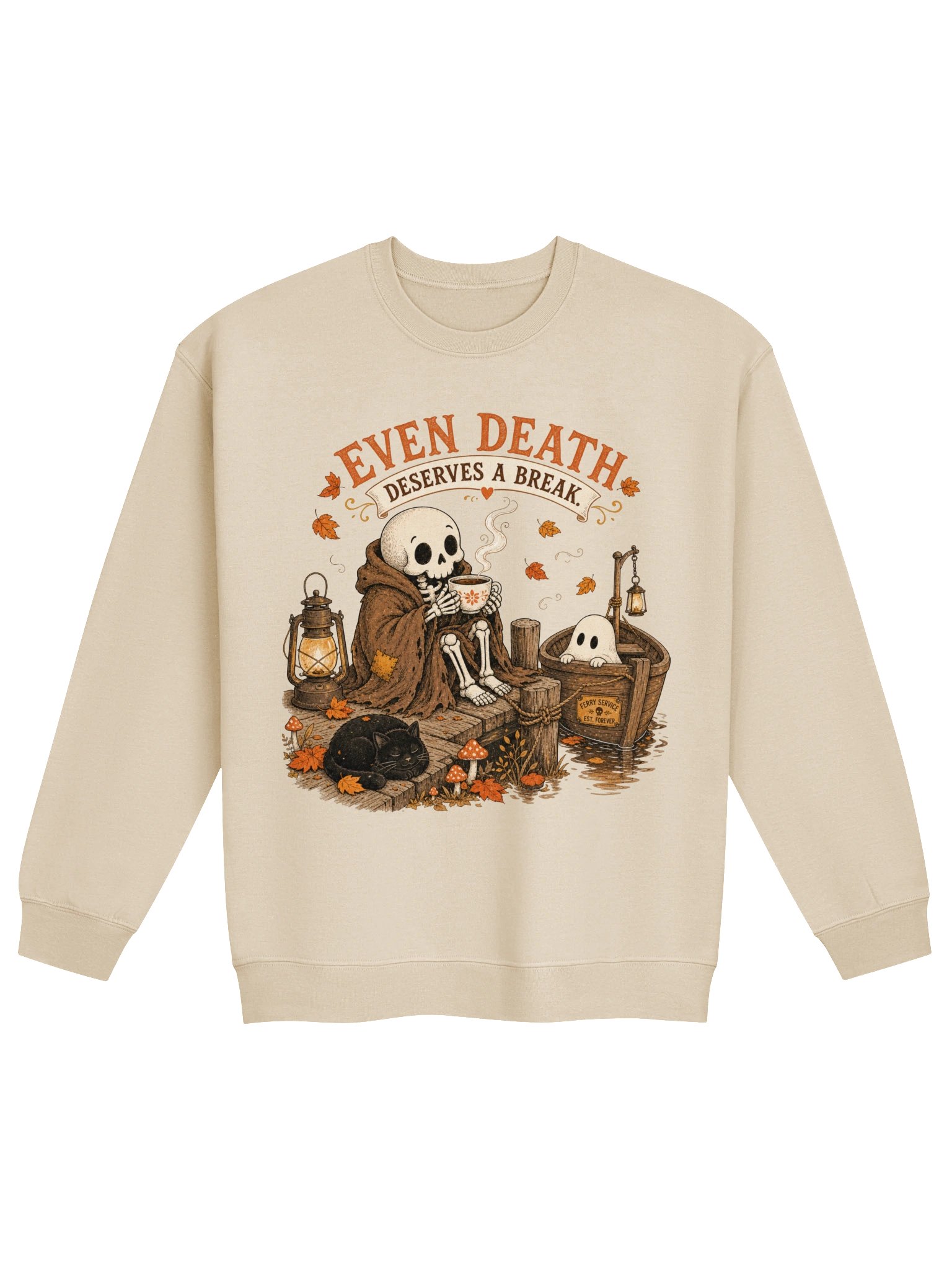 Even Death Deserves a Break Halloween Crewneck product image (65)