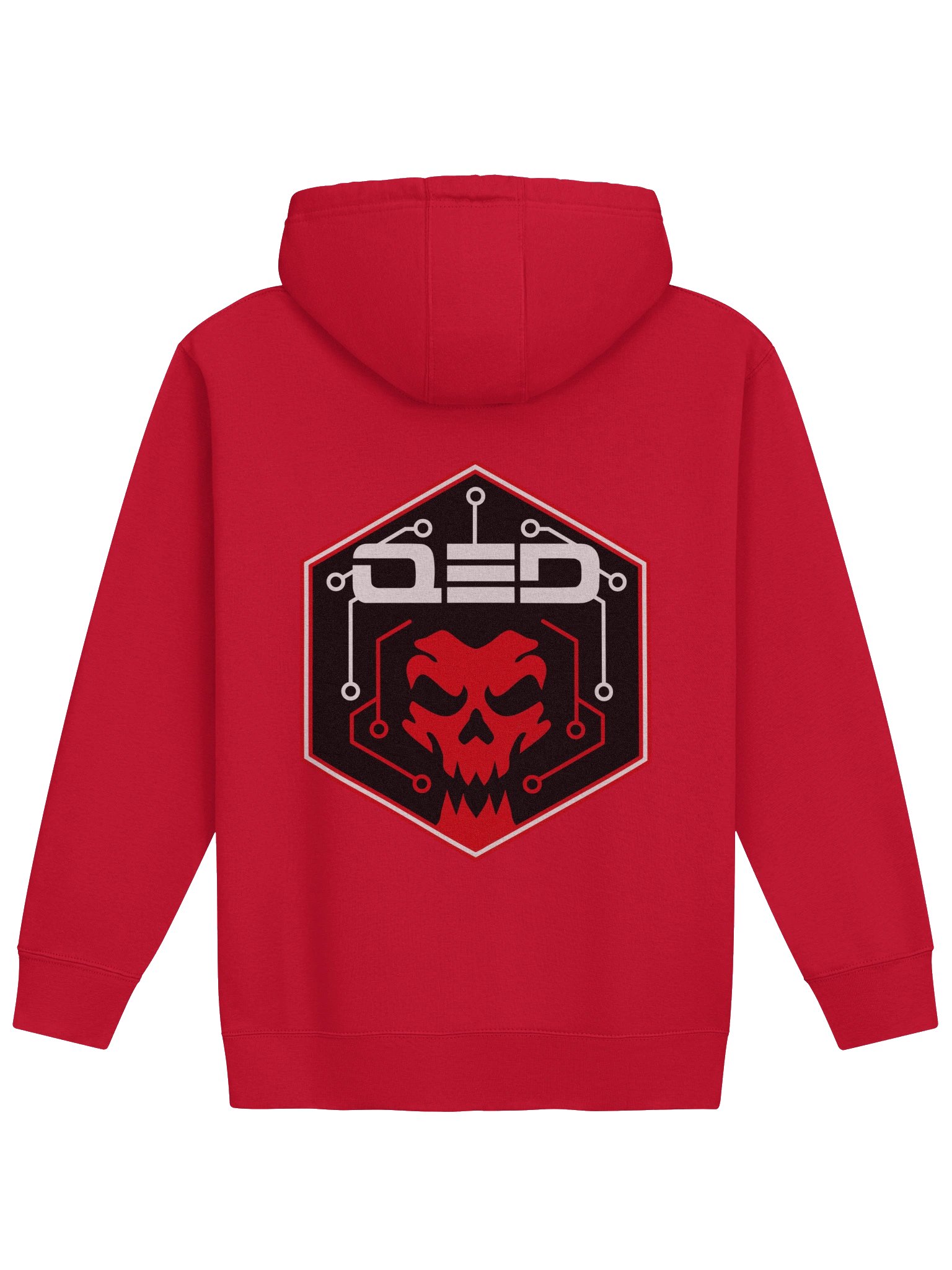 QED Red Hoodie Small Front Logo w/ Large Skull Logo on Back product image (2)