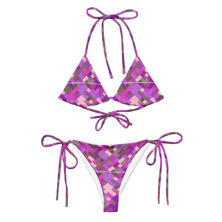 Colorful Mosaic Pattern Design String Bikini - v4 product image (1)