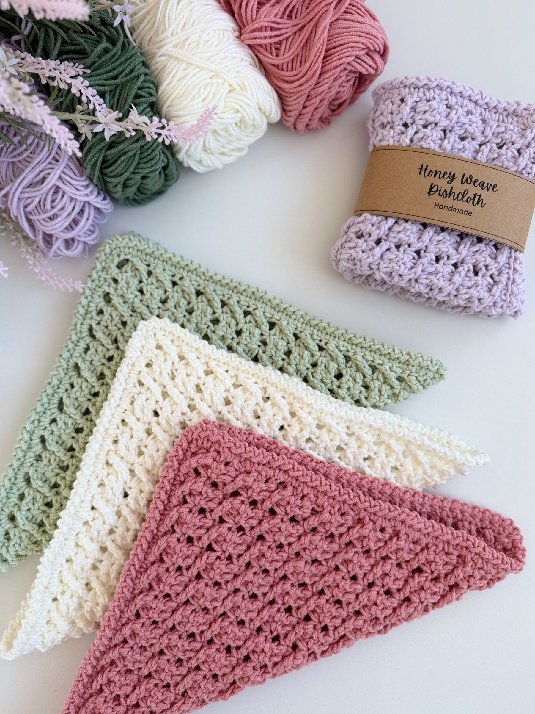 Honey Weave Dishcloth Crochet Pattern product image (8)