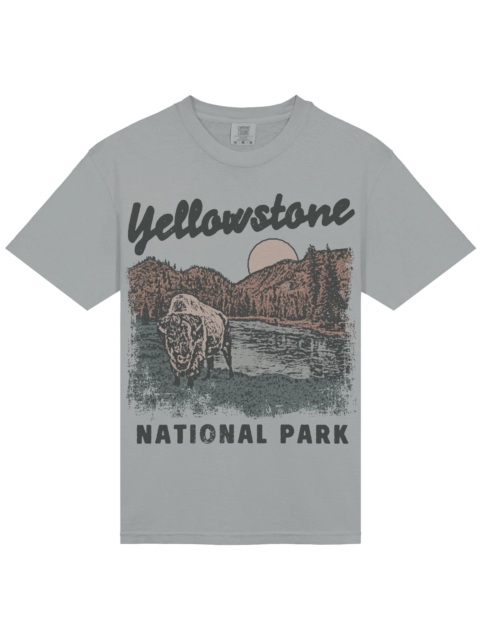 Yellowstone National Park Buffalo Shirt – Vintage Bison Landscape Retro Graphic Tee product image (7)