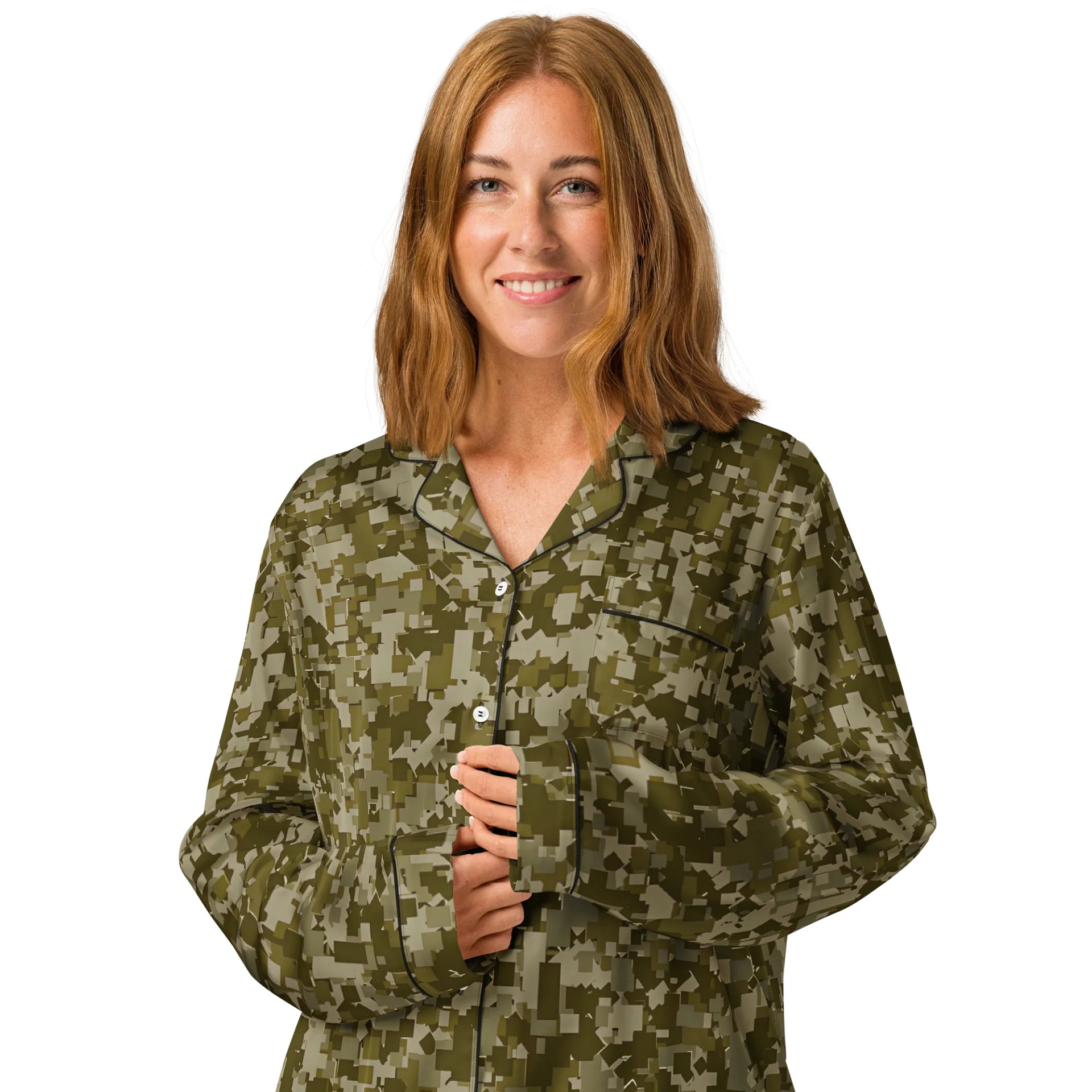Pixelated Camo Dream Women's Pajama Top product image (3)