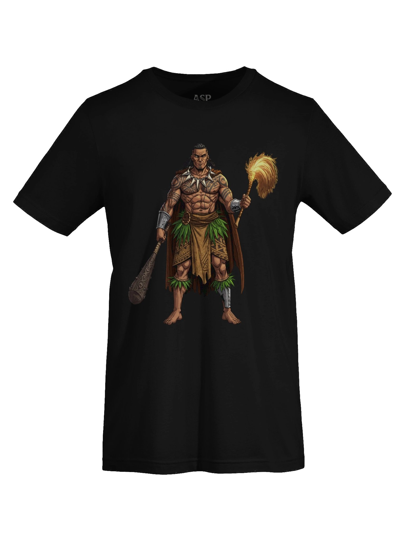 Samoan Matai Warrior T-Shirt – Tribal Chief Design with Traditional Polynesian Weapon & Fue product image (7)