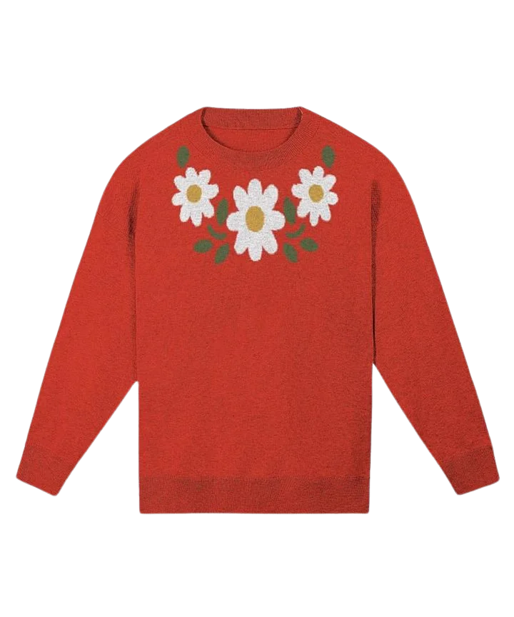 Flower Knitted Relaxed Sweater 2/3 product image (1)