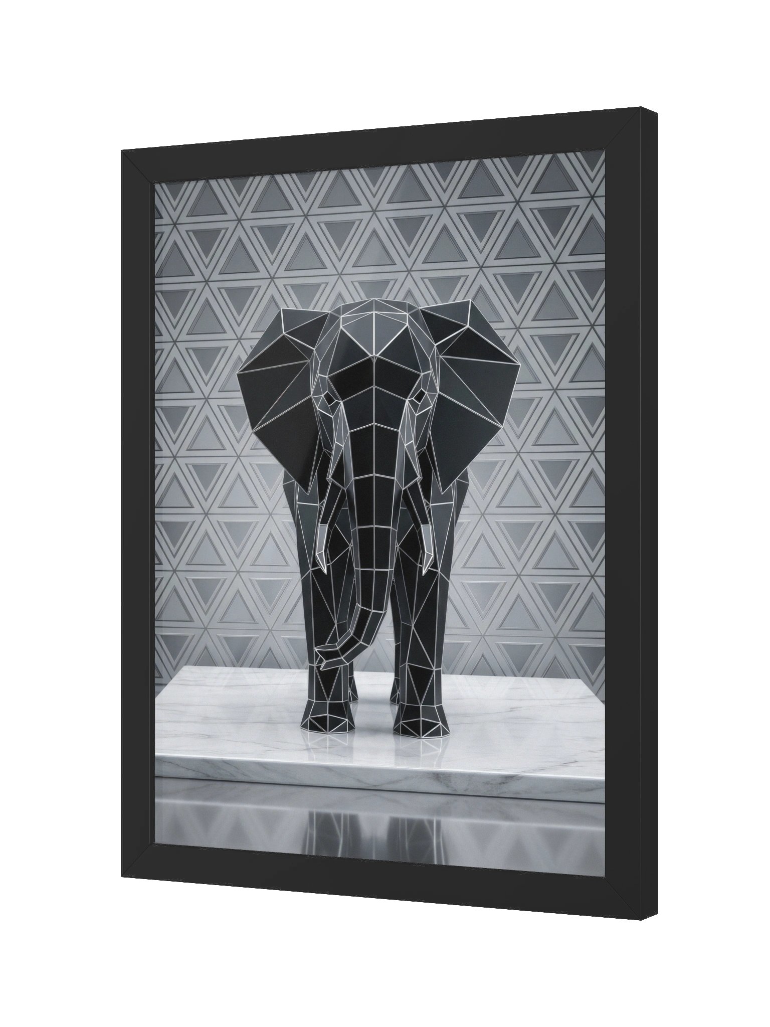 Geometric Elephant Framed Poster - Neo-Deco Luxury Wall Art product image (2)