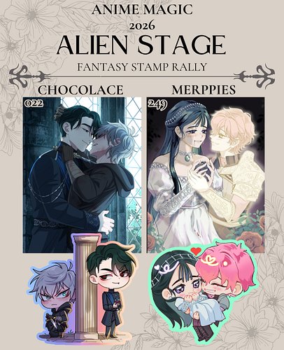 🗡️Anime Magic 2026 me (booth 22) and @merppiez (booth 249) will be doing a fantasy themed Alien Stage rally! 🍎
.
🥀The prize p...