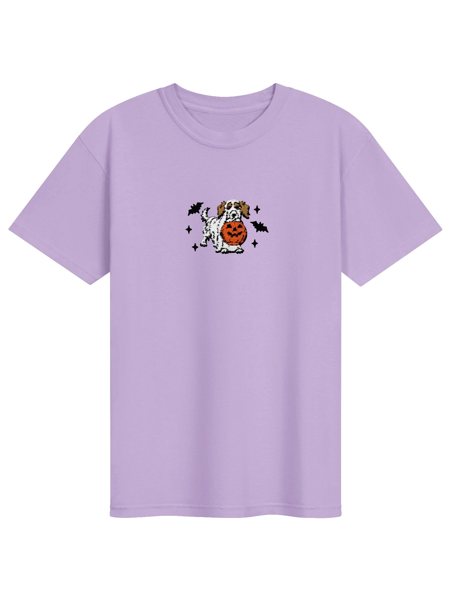 Halloween Longhaired Dachshund(Pied, Brown) Embroidered T-Shirt product image (41)