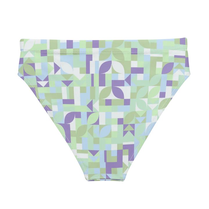Colorful vector Pattern Design High Waisted Bikini Bottom - v14 product image (1)