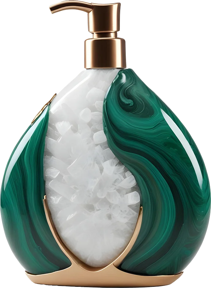 Aurora Verde – Luxury malachite soap dispenser decor PNG product image (1)
