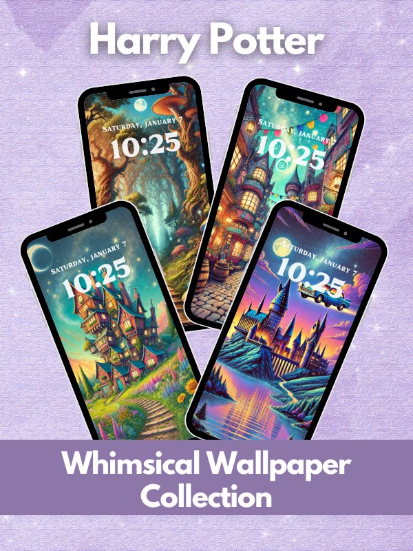 Magical Locations Fantasy Illustration Phone Wallpaper 4K Quality Bundle for Android and IOS product image (1)