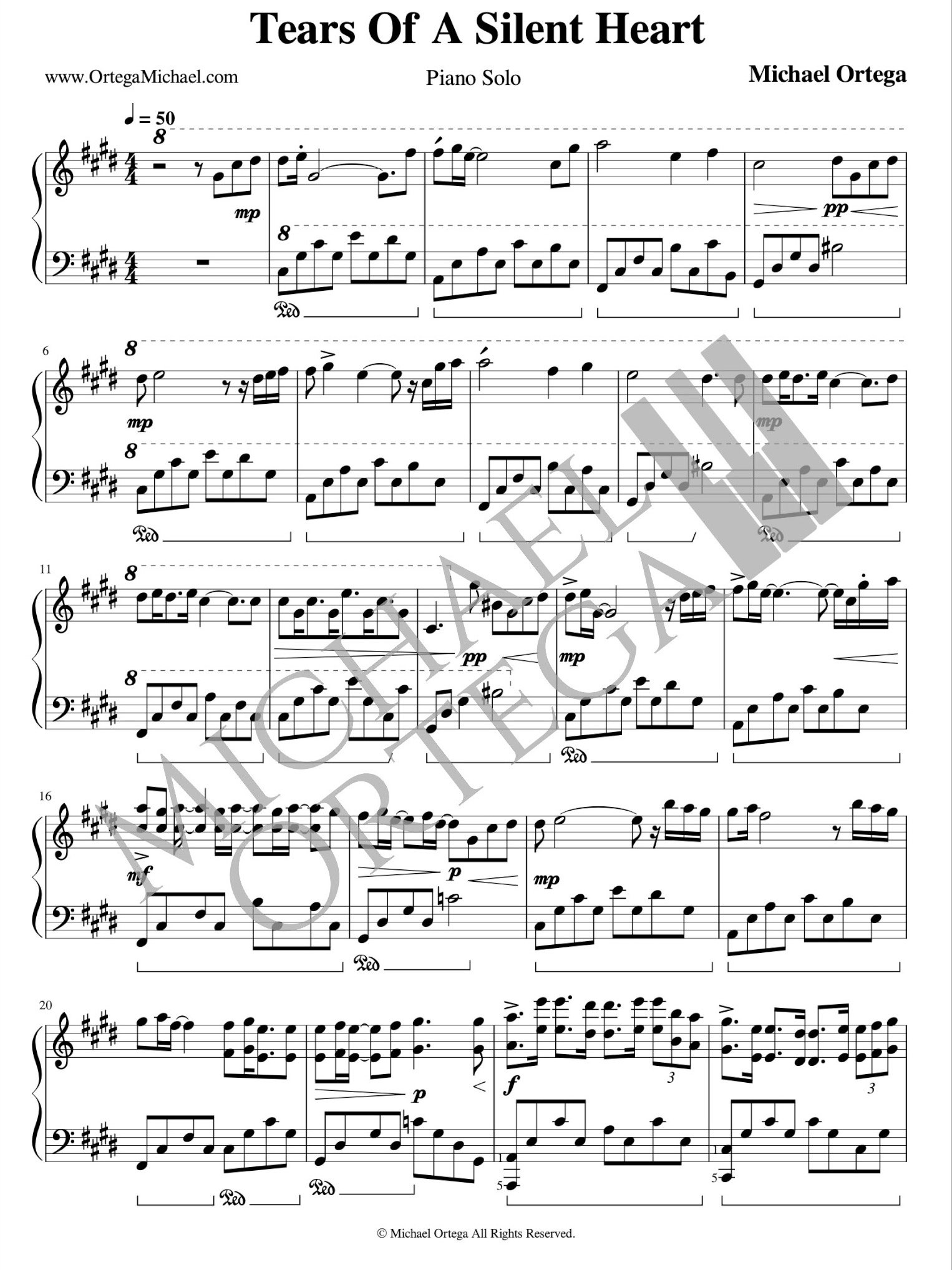 Tears of A Silent Heart ( Digital PDF Score) product image (2)