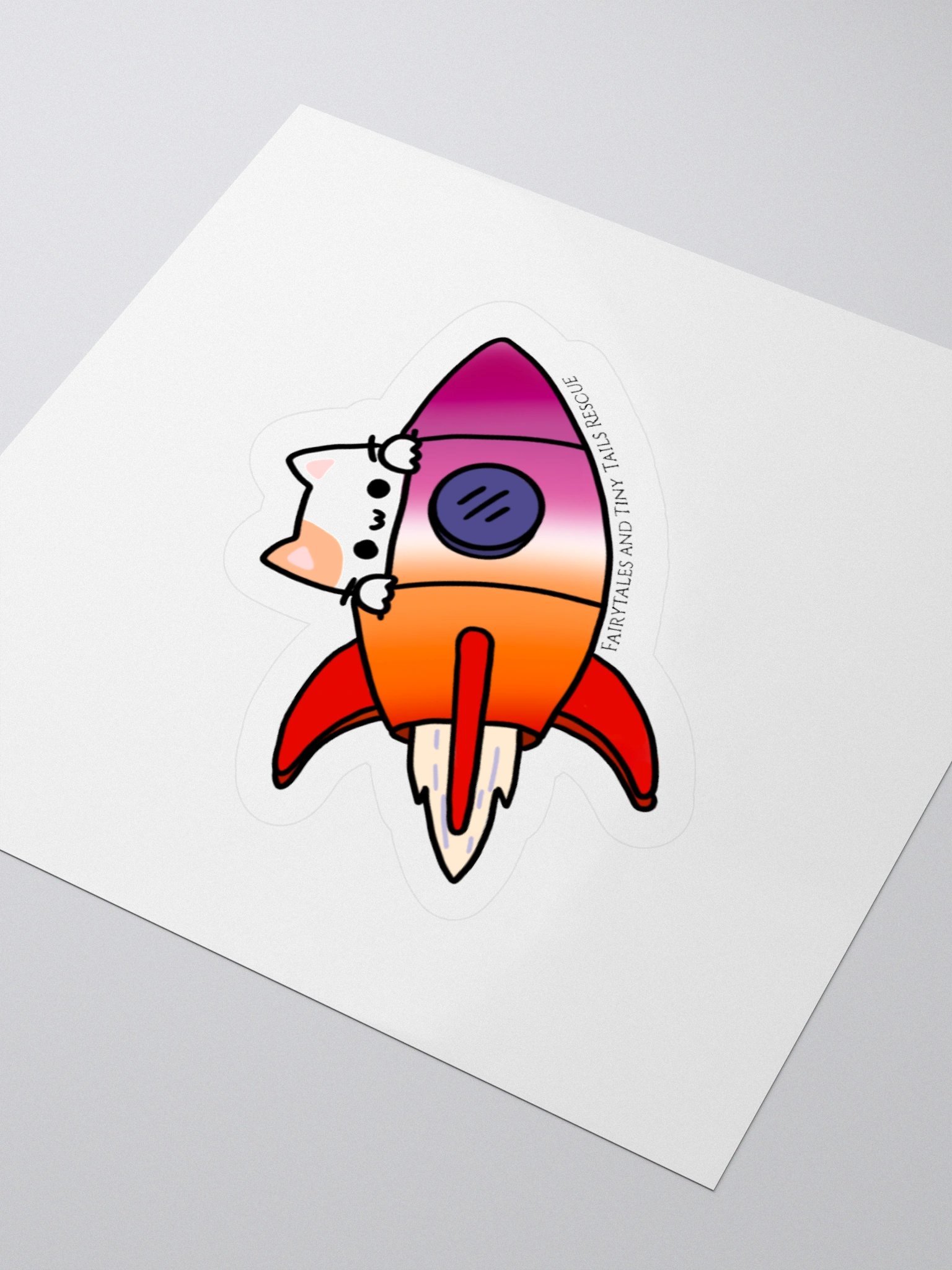 Lesbian Pride Rocket Cat product image (7)