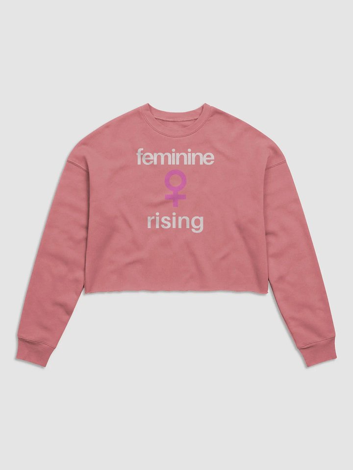 Feminine Rising Cropped Sweatshirt. (Pink) product image (1)