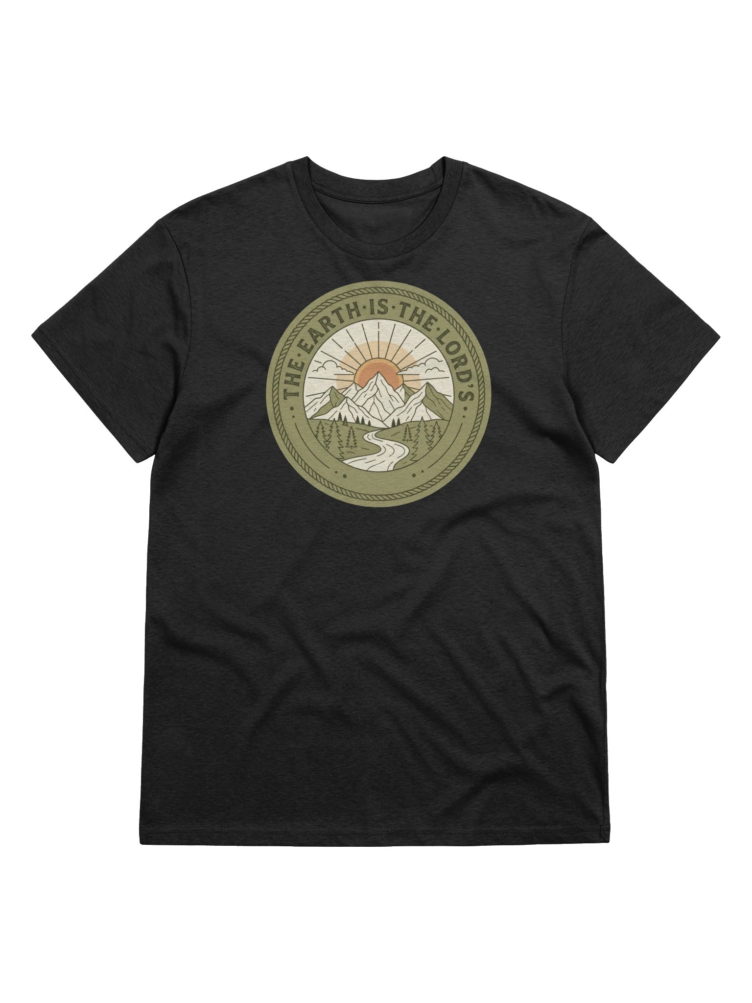 The Earth is the Lord’s T-Shirt – Psalm 24:1 Christian Nature Tee product image (1)