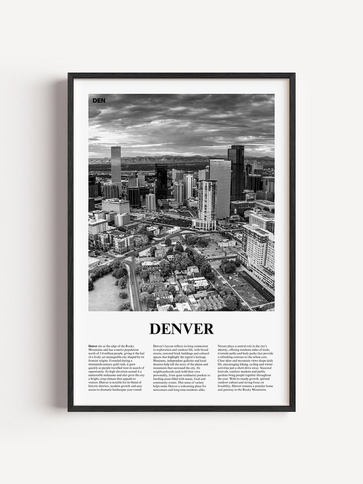 Denver 02 Newspaper Poster | Framed product image (1)