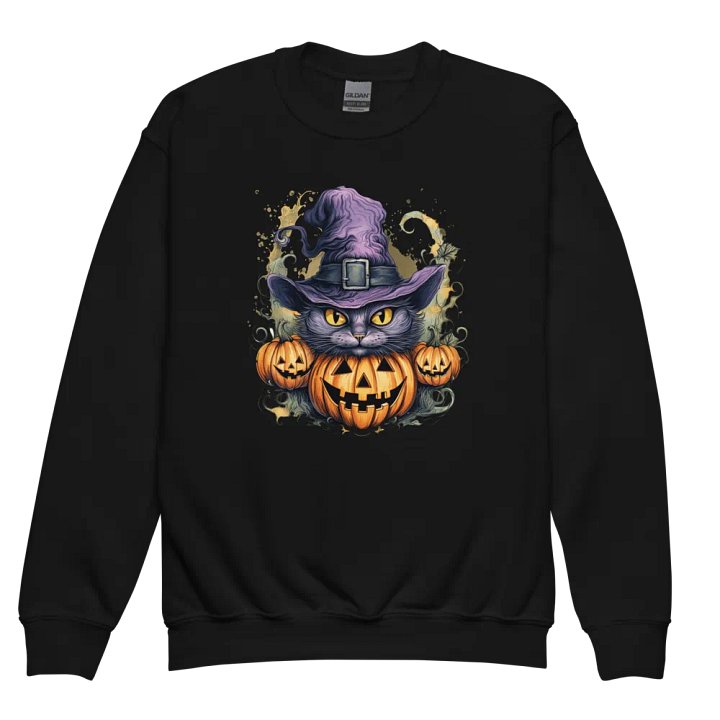 KIDS Witch Cat Youth Sweatshirt product image (7)