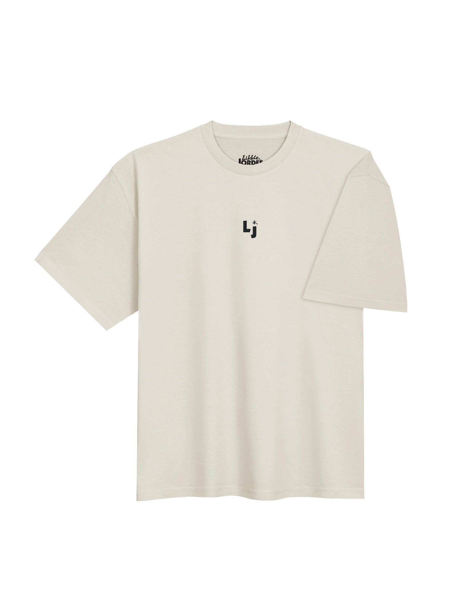 "likkle but TALLAWAH" Middleweight Oversized T-Shirt in Ecru product image (4)