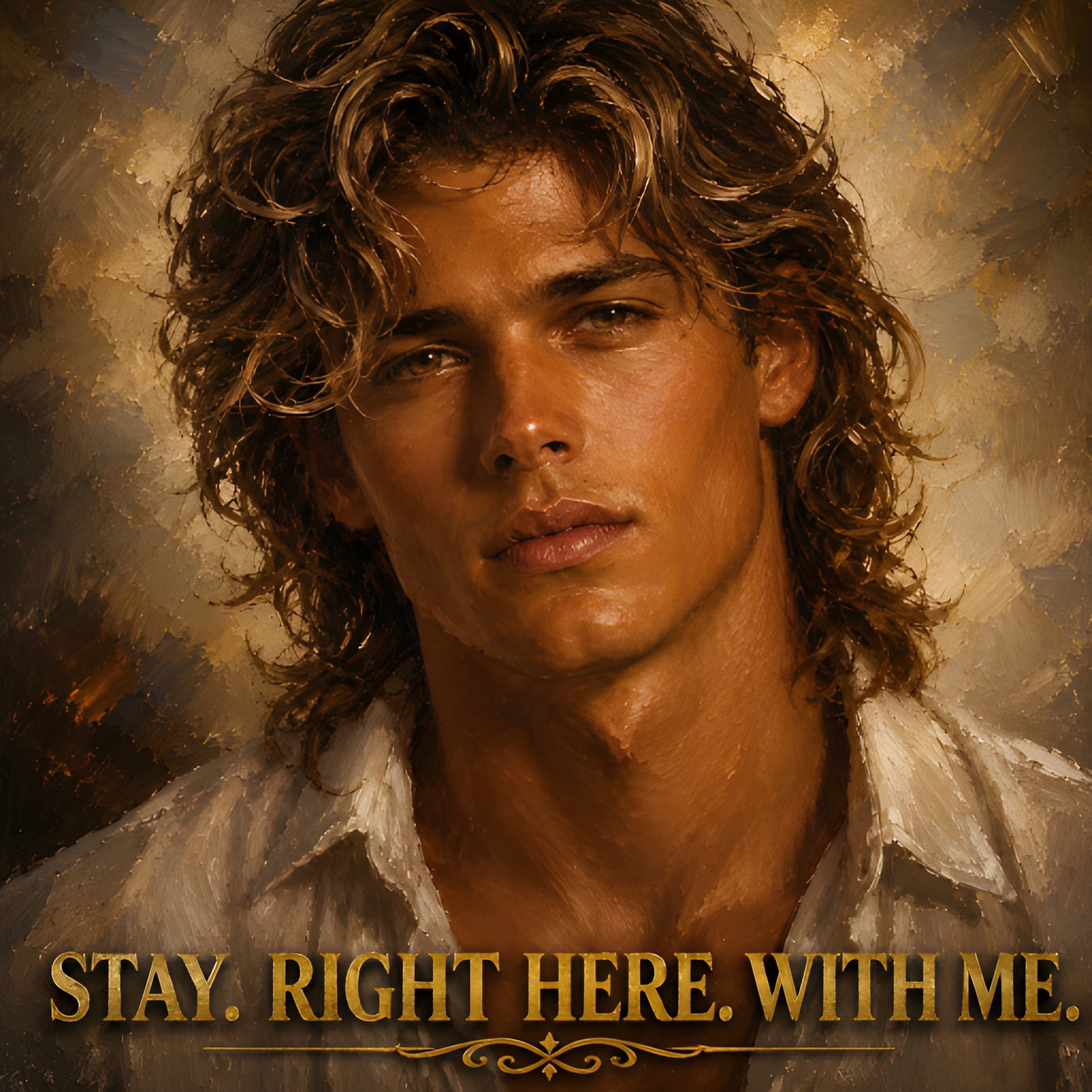 📌 Stay Right Here With Me Romantic Oil Painting Quote Digital Download Gift For Him product image (2)