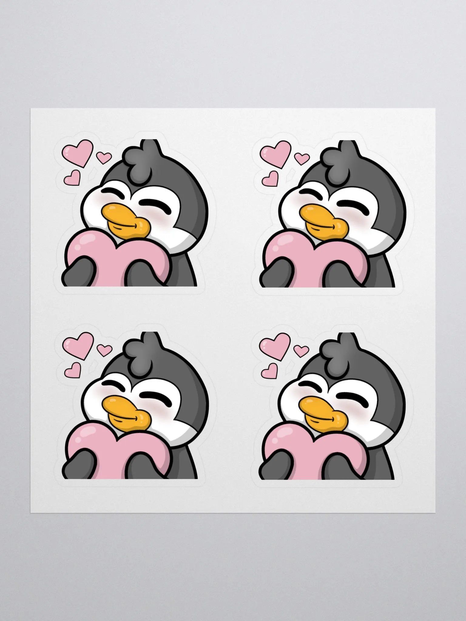 "Holding Heart" Lil' Guy - Sticker Sheet product image (1)