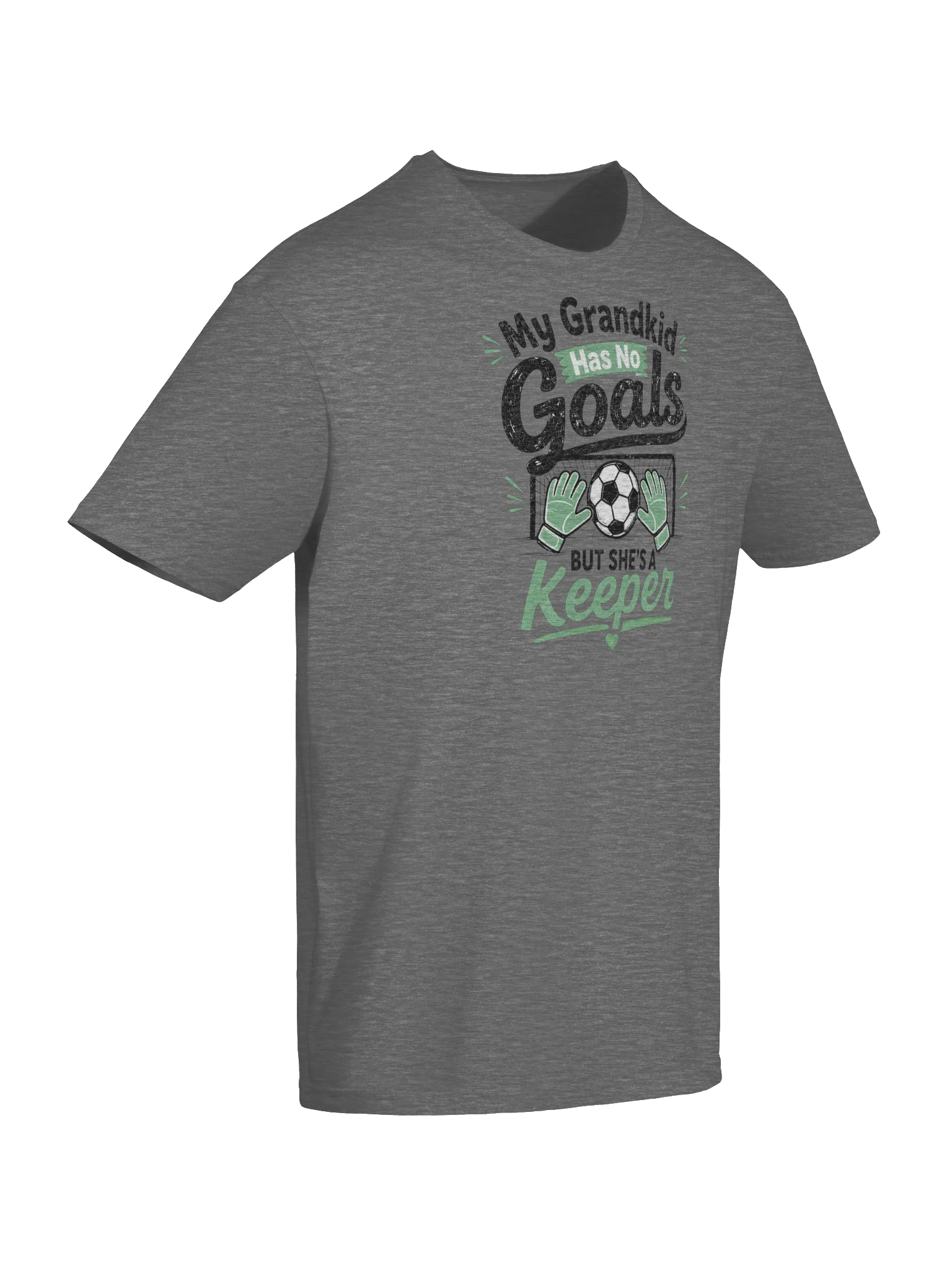 My Grandkid Has No Goals She's A Keeper Soccer Tee product image (6)