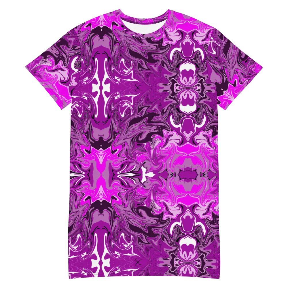 Pink Swirl T-Shirt Dress product image (2)