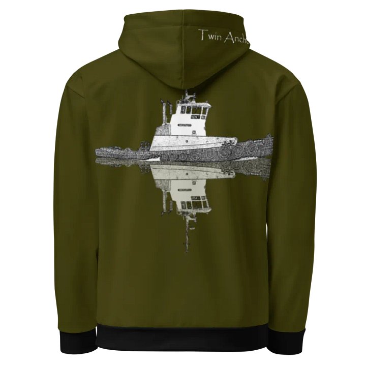 Tug Westrac & Reflection (Green) – Performance Marine Wear | Twin Anchor Apparel North Current Line product image (1)