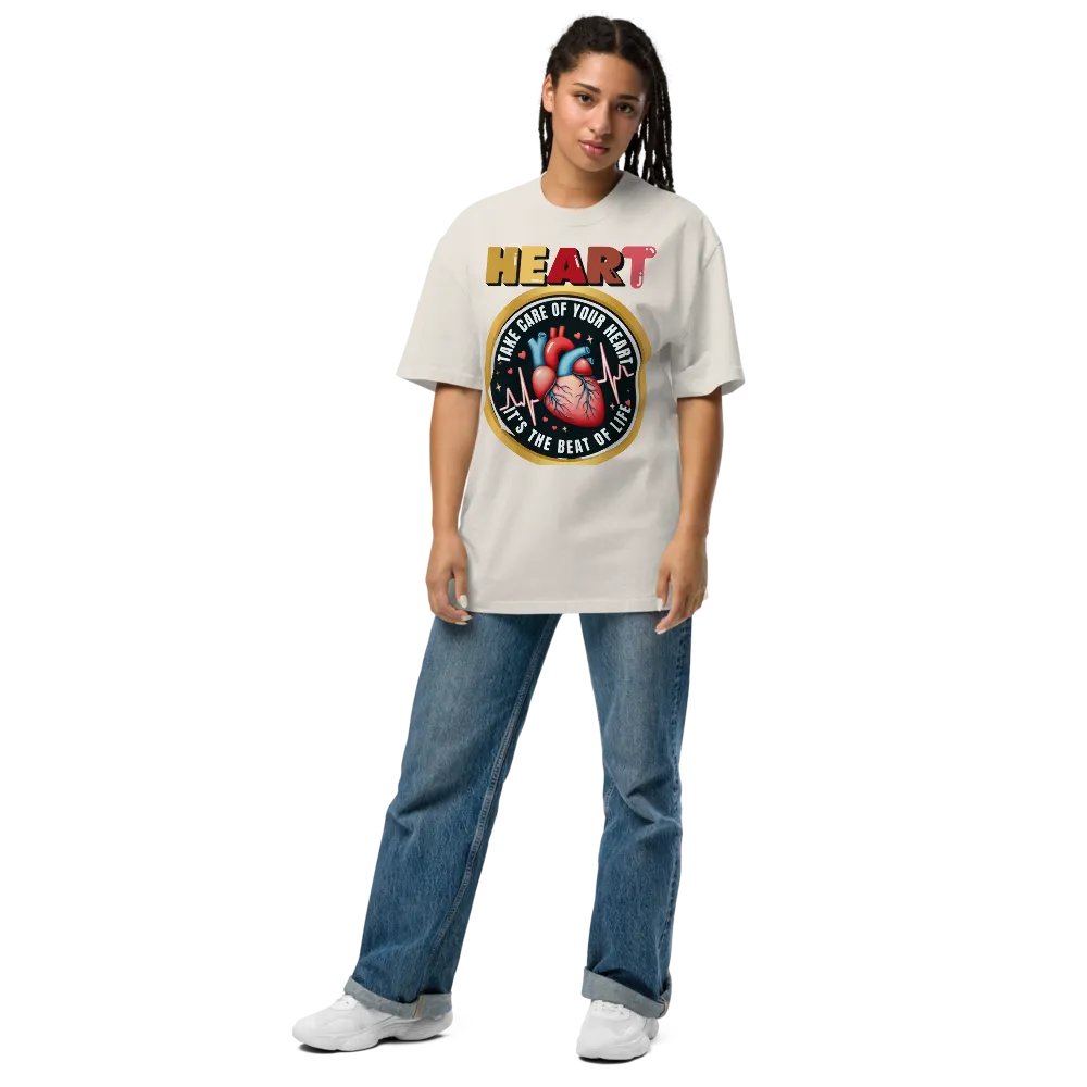 Heartbeat Emblem Oversized Tee product image (21)