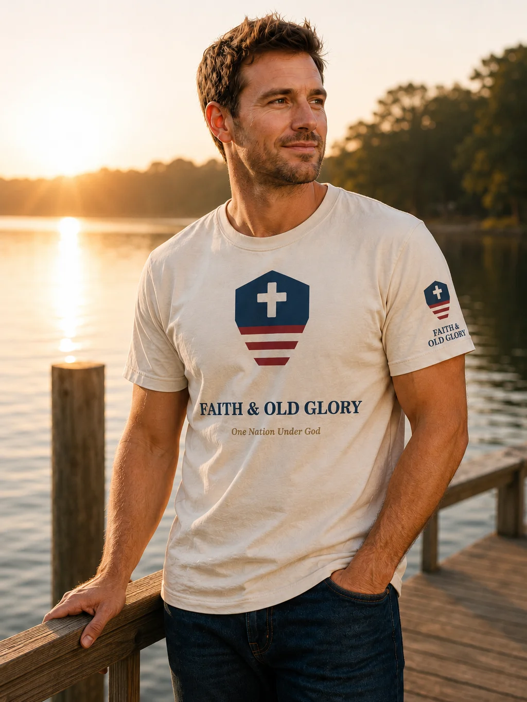Faith & Old Glory Crest Tee product image (3)