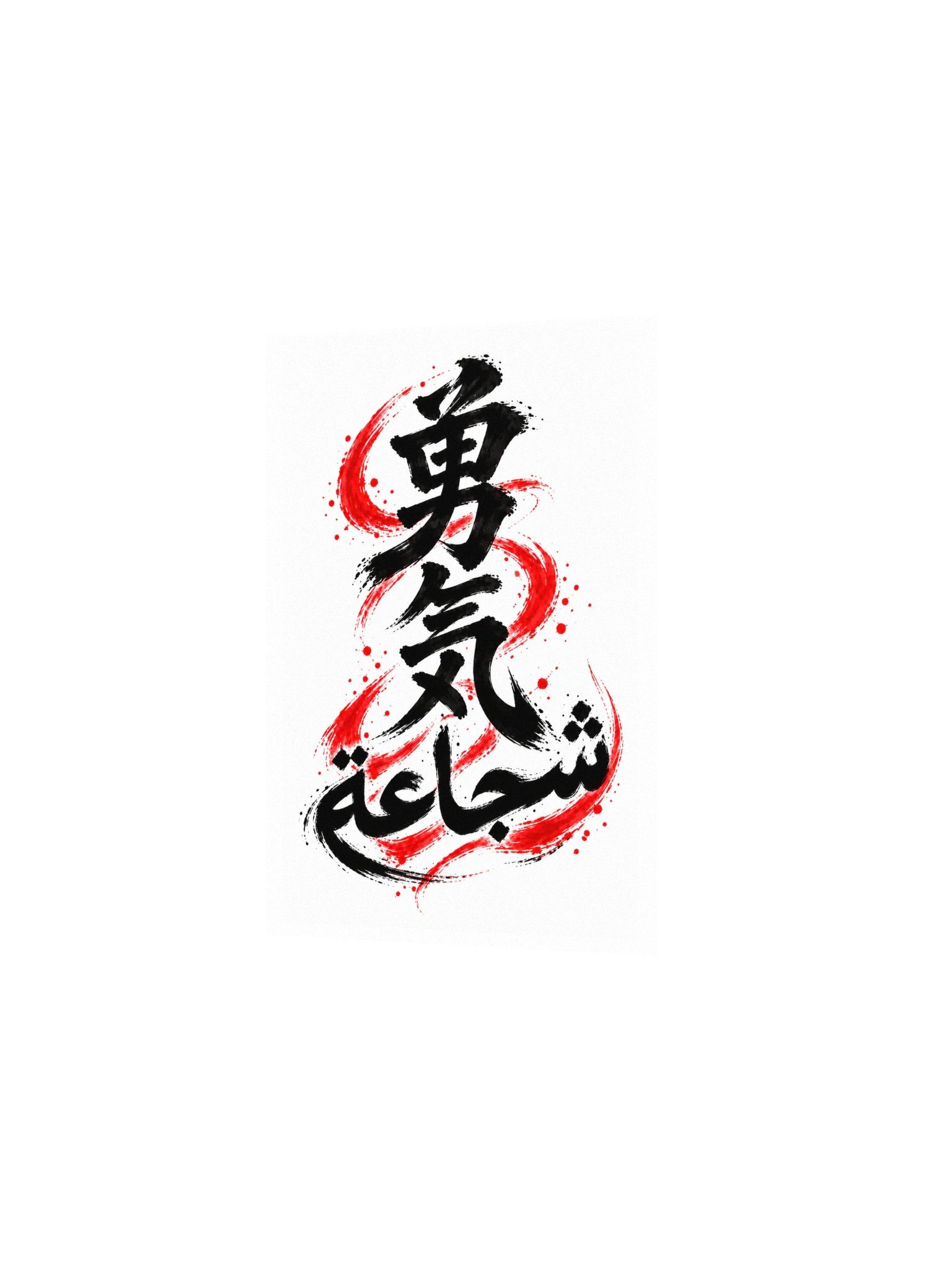 Courage Calligraphy Art Print product image (2)