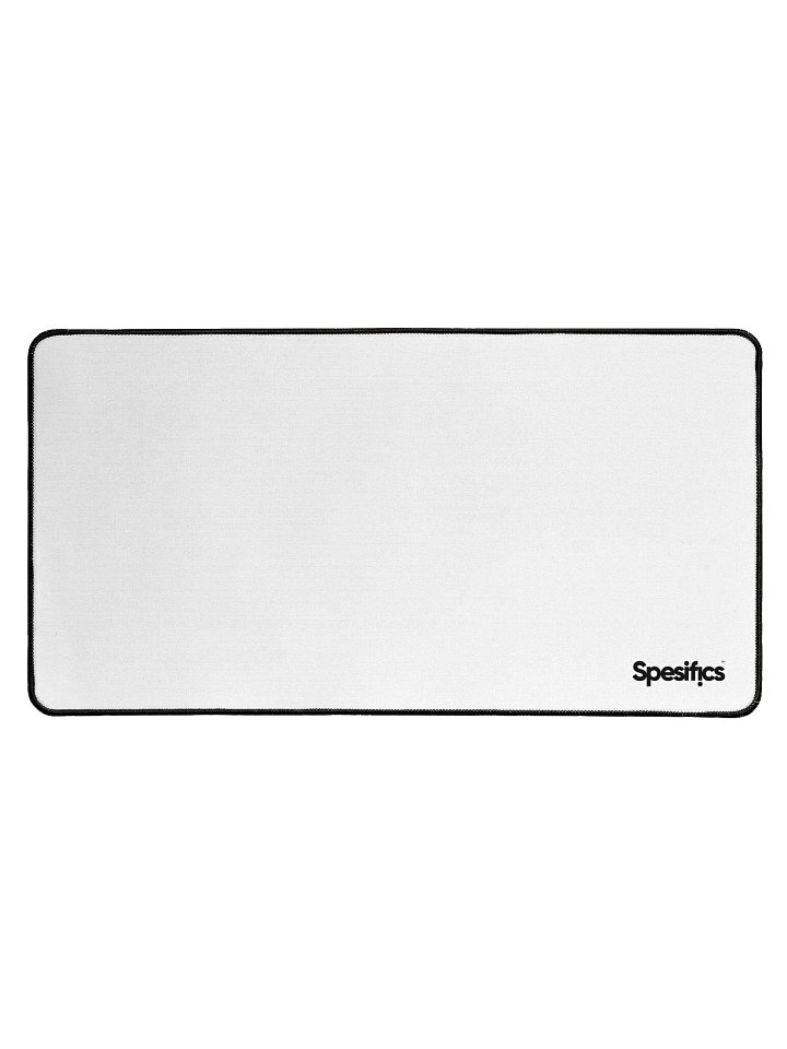 Spesifics Logo Desk Mat - Bright White product image (1)