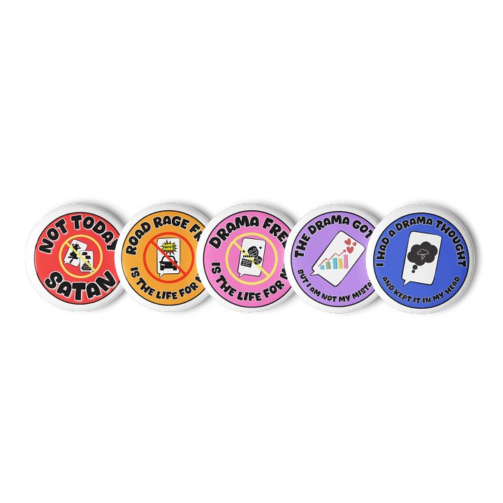 Drama Free Is The Life For Me™️ | Set of 5 Pins product image (1)
