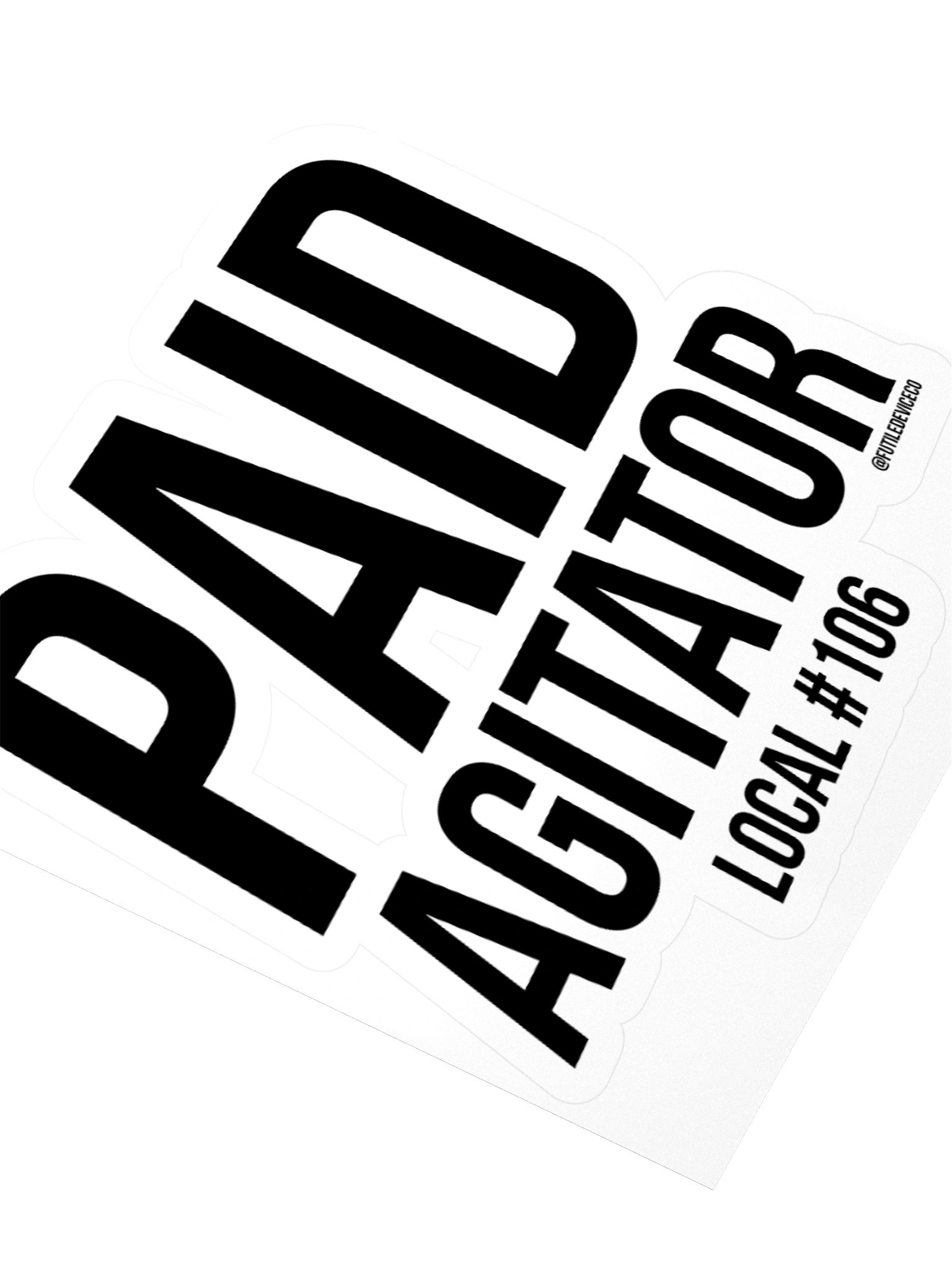 FUTILE DEVICE: PAID AGITATOR (STICKER) product image (9)