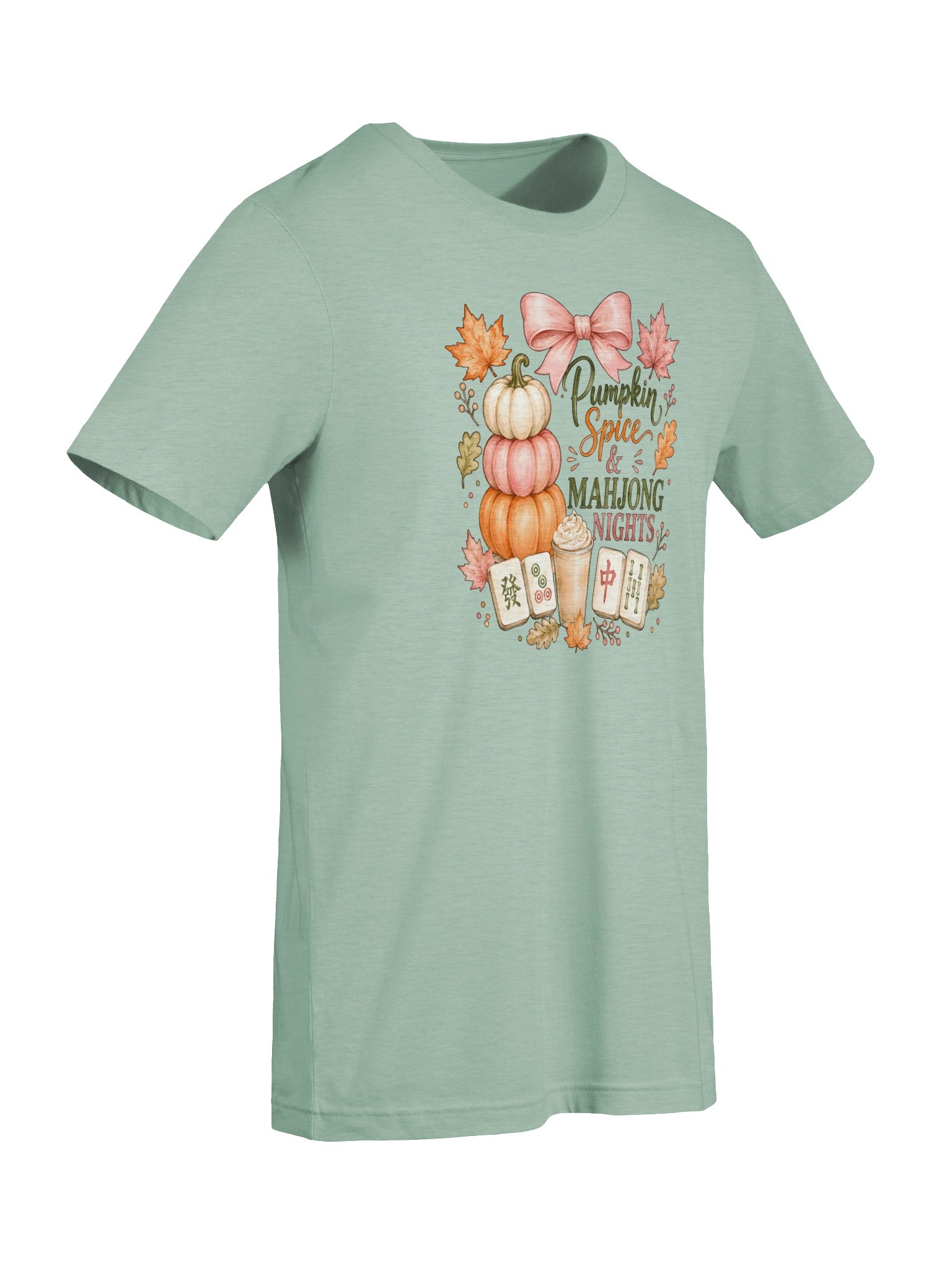 Pumpkin Spice & Mahjong Nights T-Shirt | Fall Mahjong Shirt product image (7)