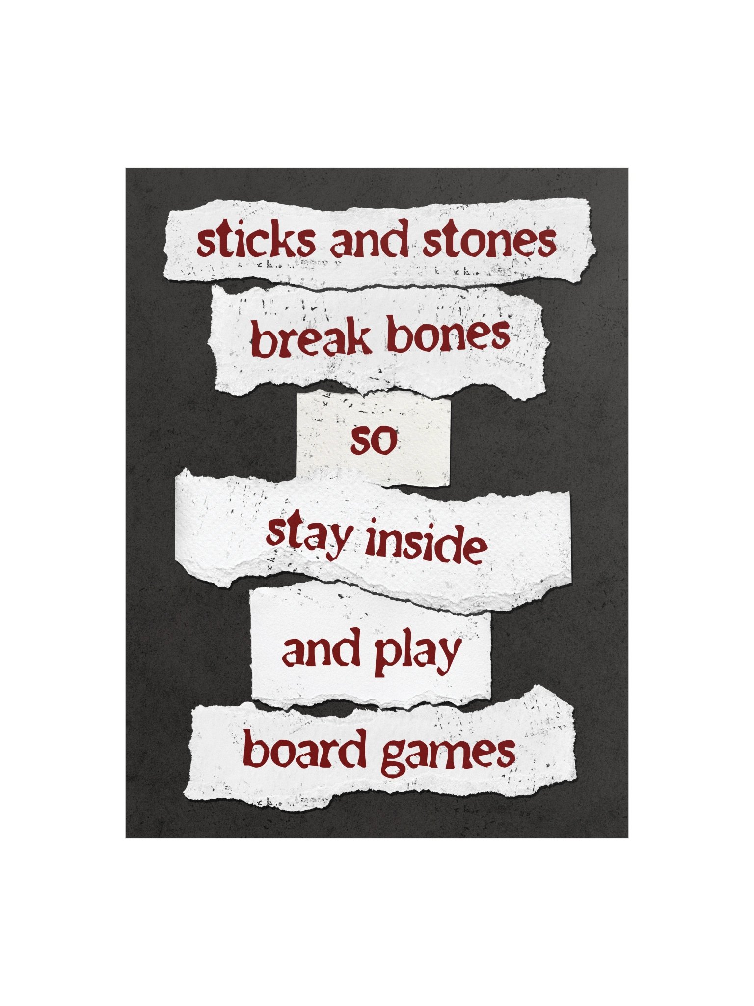 Ransom Note Board Game Room Poster - UNFRAMED product image (1)