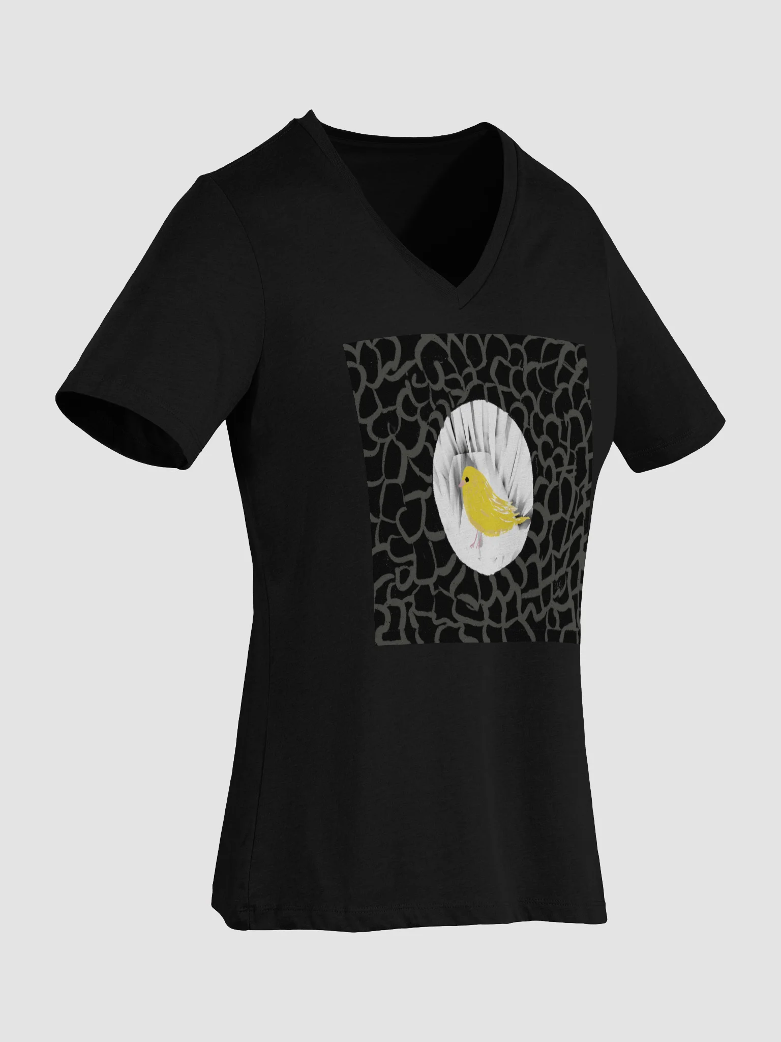 Canary In The Coalmine VNeck tee product image (46)