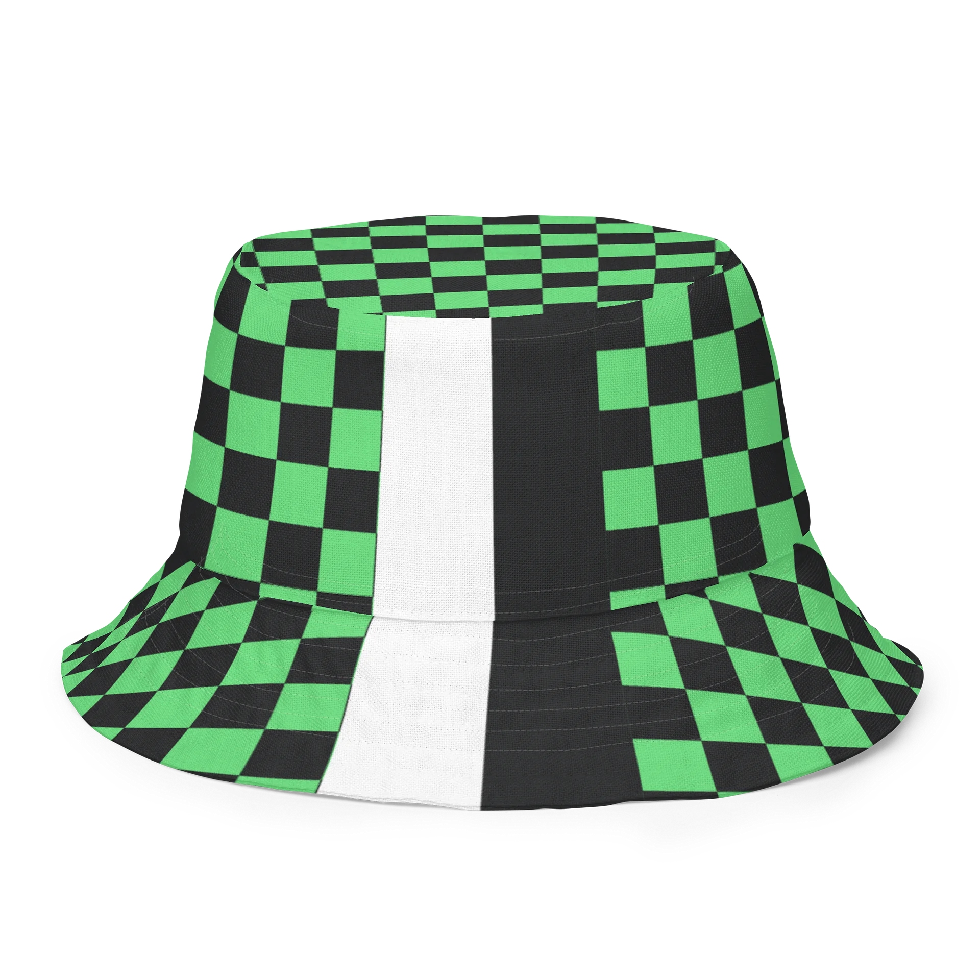 Pink and Green Checker Reversible Bucket Hat product image (8)
