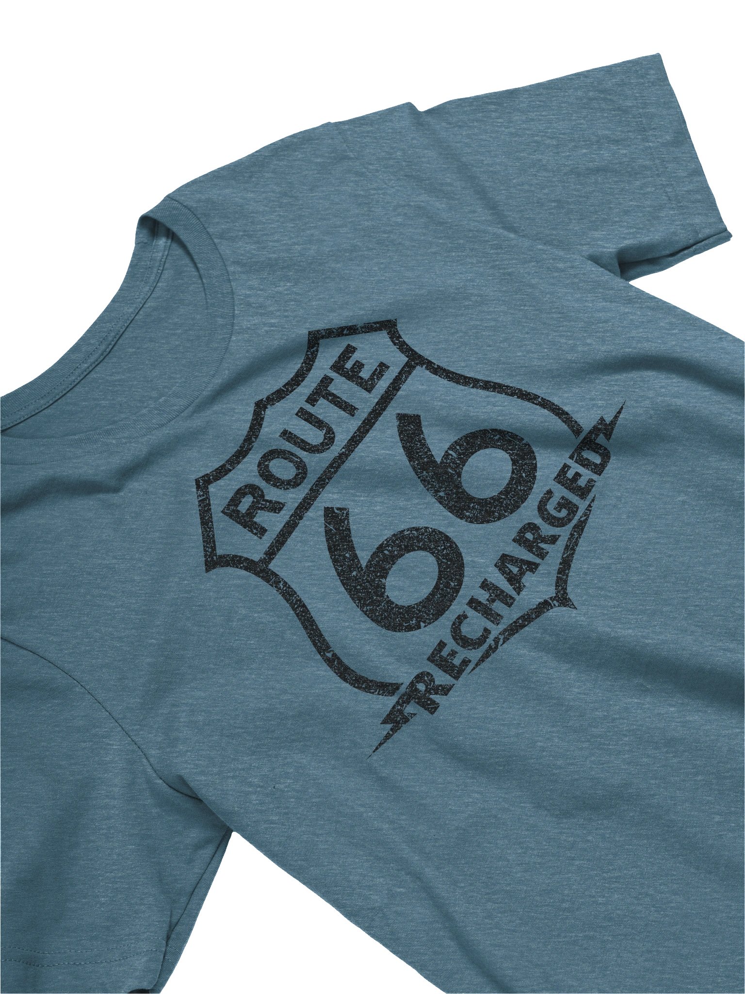 Route 66 Recharged - Black Faded Shield Outline (Unisex) product image (20)