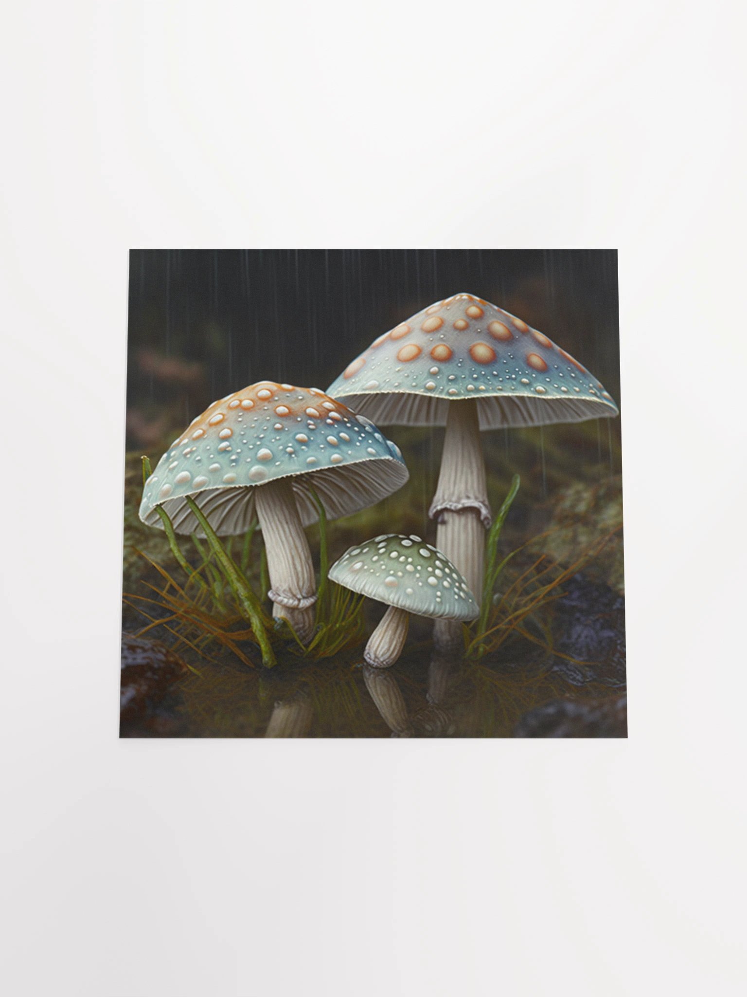 Three Mushrooms in the Rain Pillow product image (4)