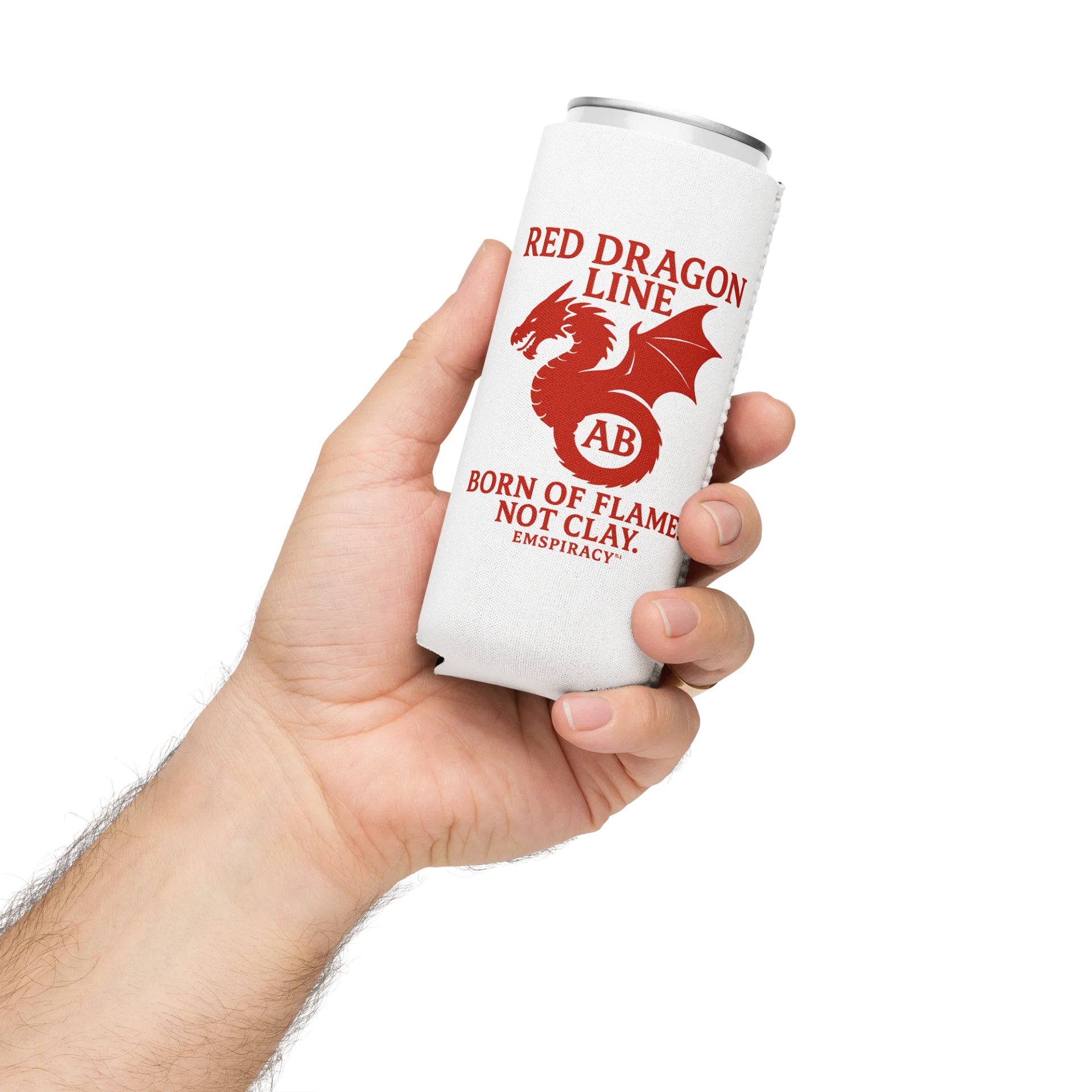 🔥 Red Dragon Can Cooler – "Made of Flame, Not Clay" 🔥 product image (5)