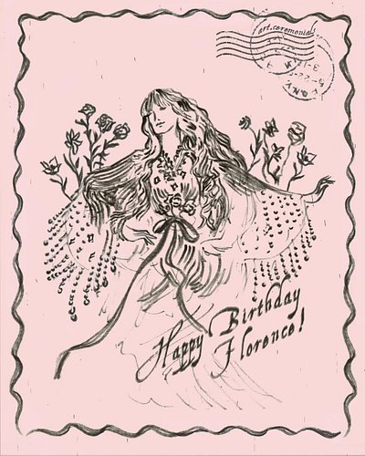💌A Brithday Postcard 💌wishing @florence  a very Happy 40th Brithday !!!✨️🌹