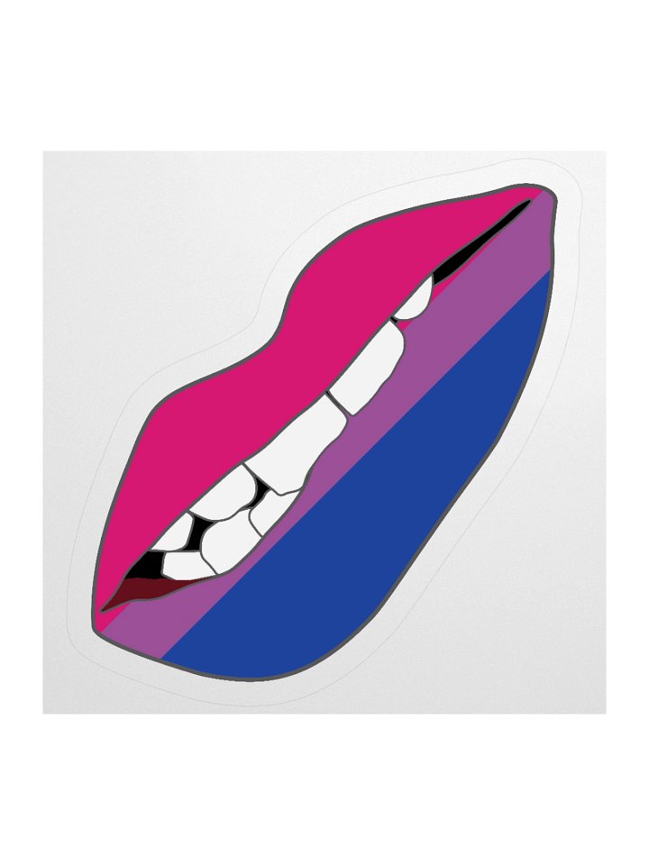 Bisexual Pride Flag Biting Lips Sticker product image (3)