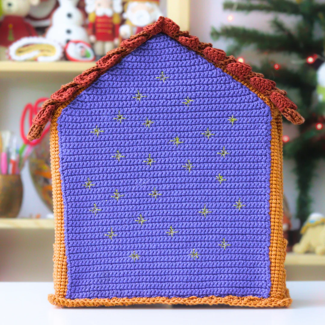 Casita Pesebre Nacimiento de Crochet Amigurumi Hecho a Mano (Incluye Estrella) product image (4)
