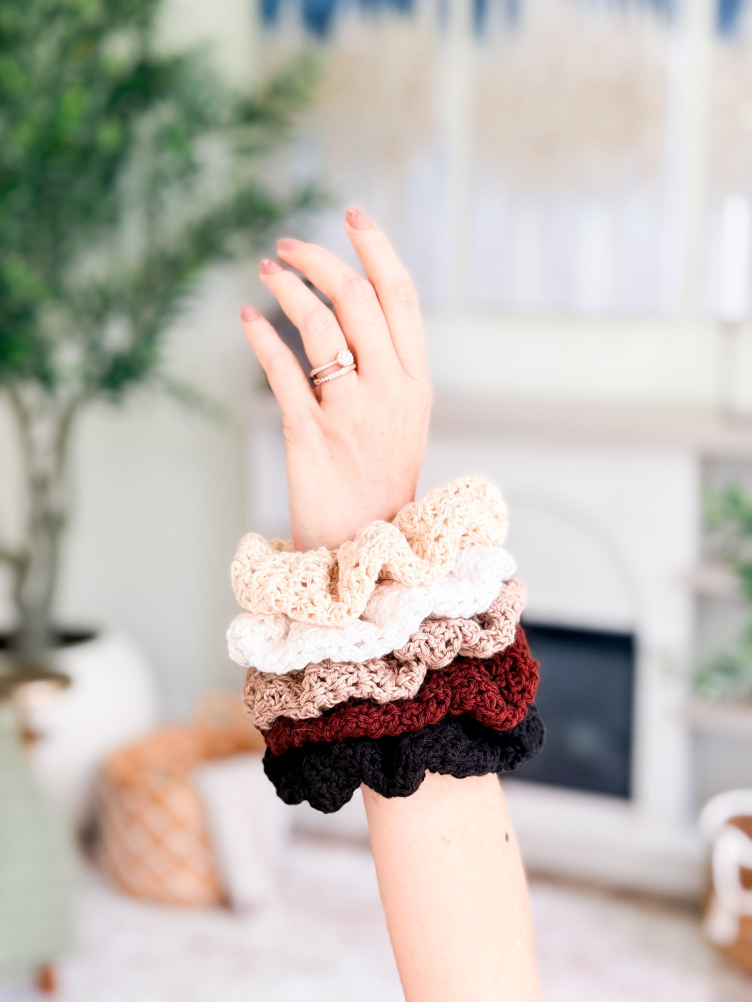 Double Bloom Crochet Scrunchie product image (9)